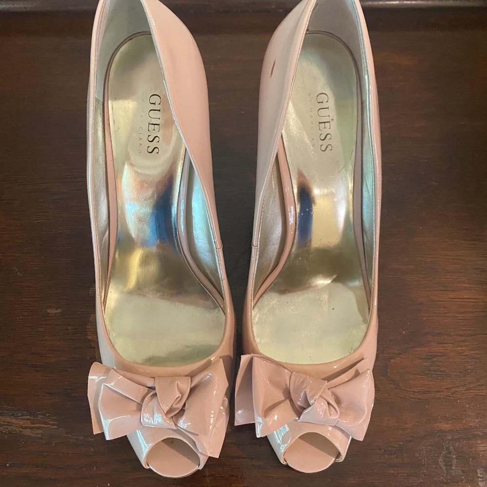Guess pink bow shoes